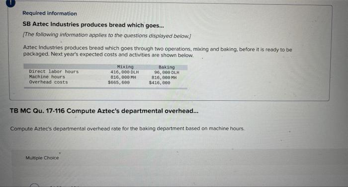 department based on direct labor hours: Required information Multiple Choice $2.11 per