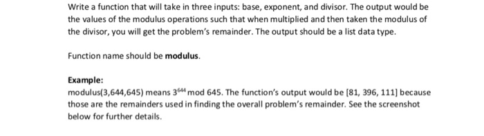  I need help writing this program in python. Write a function