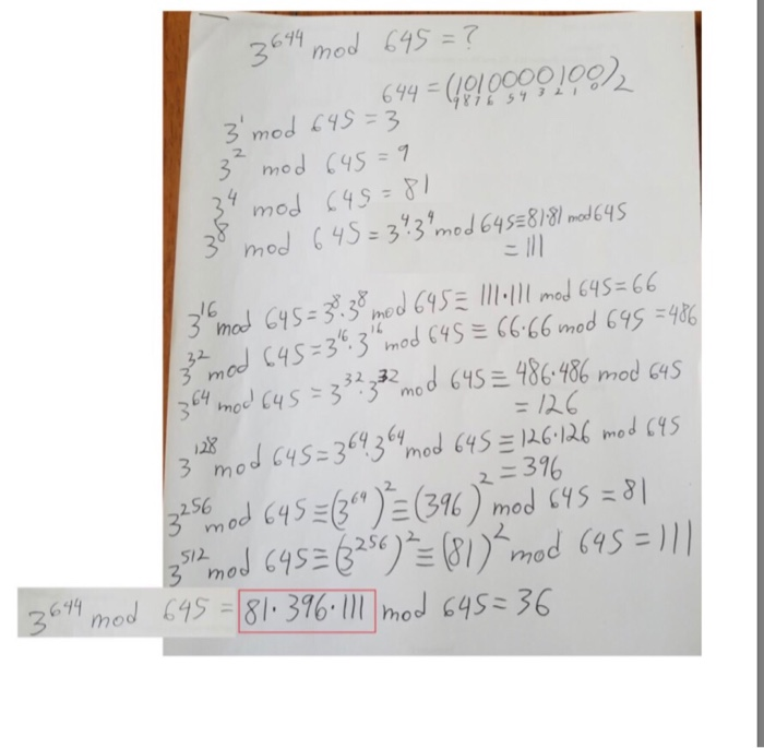 that will take in three inputs: base, exponent, and divisor. The output