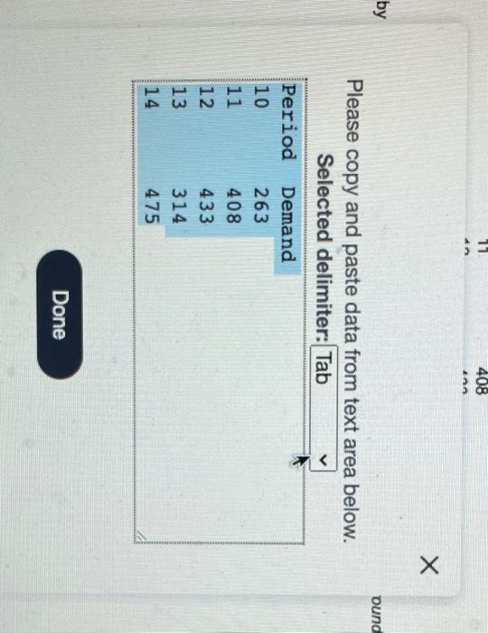 15. Use weights of 0.6 and 04, with the most recent observation