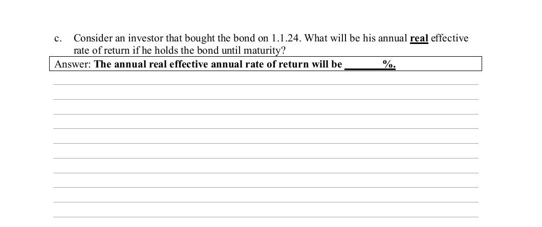 points): On 1.1.2022, "Good Company Inc." issued a zero coupon, non-index linked