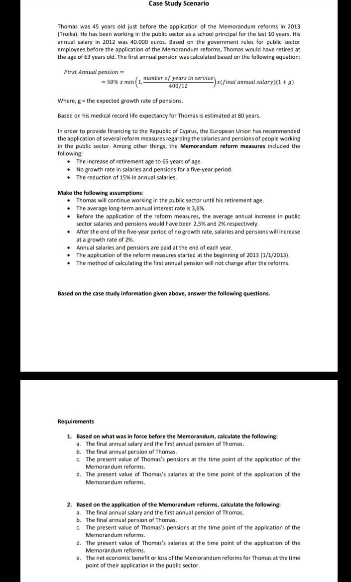  Thomas was 45 years old just before the application of the