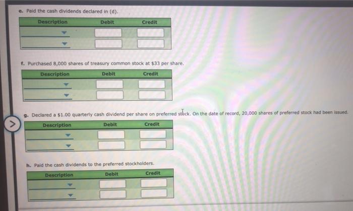 1. Journalize the selected transactions I no entry is required, select "No