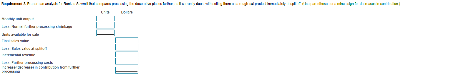 individual products from the logs (Click the icon to view the joint