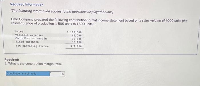 information applies to the questions displayed below.] Oslo Company prepared the following