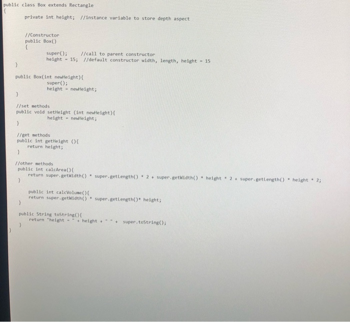 AND BOX CLASS FOR THIS ASSIGNMENT 1. Start with a working Point