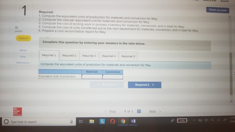 uses the weighted-average method in its process costing system. It manufactures a