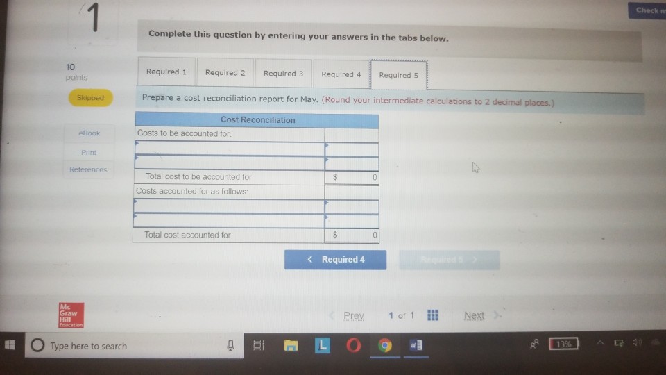 ; conversion 90% complete Pounds started into production during May Pounds completed