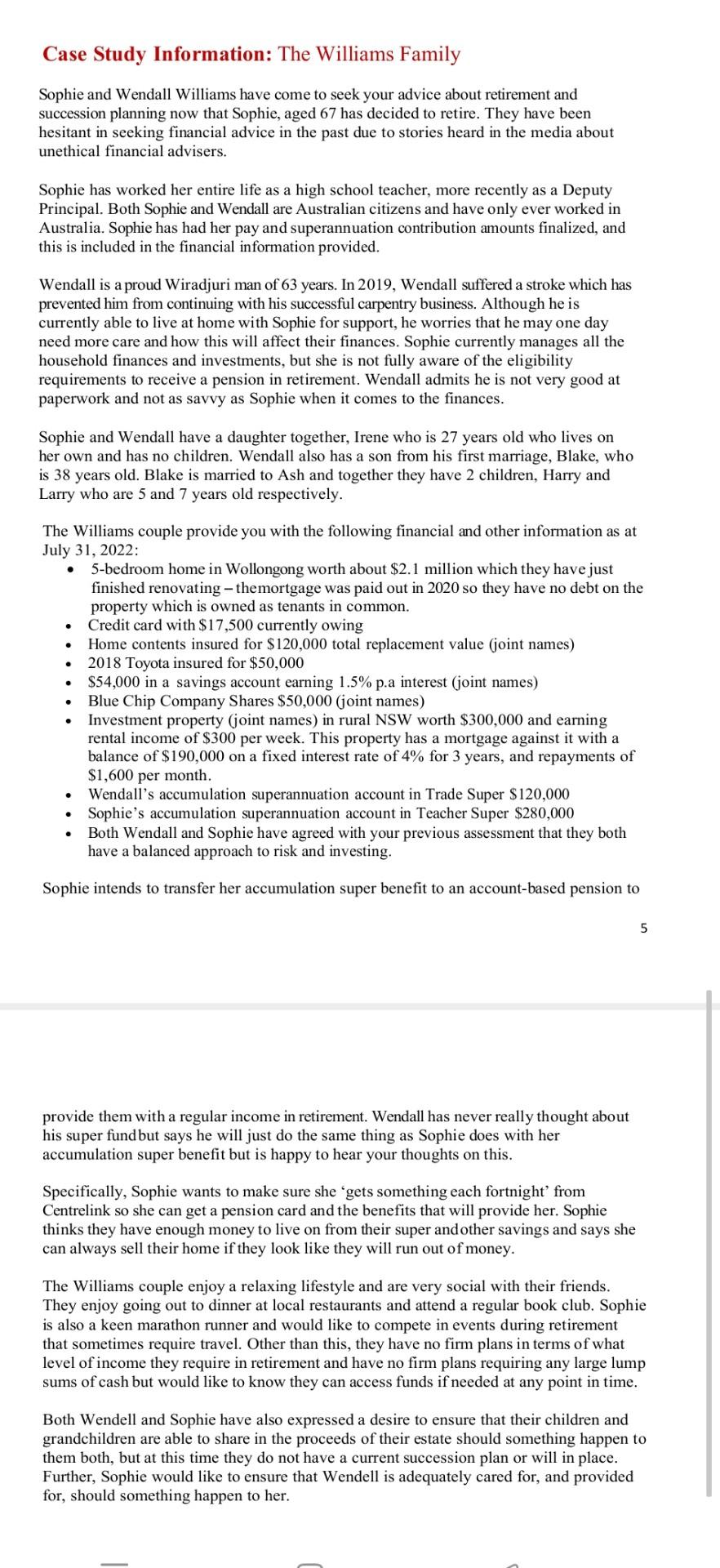  discuss risk profile, asset allocation and application to recommend strategy to