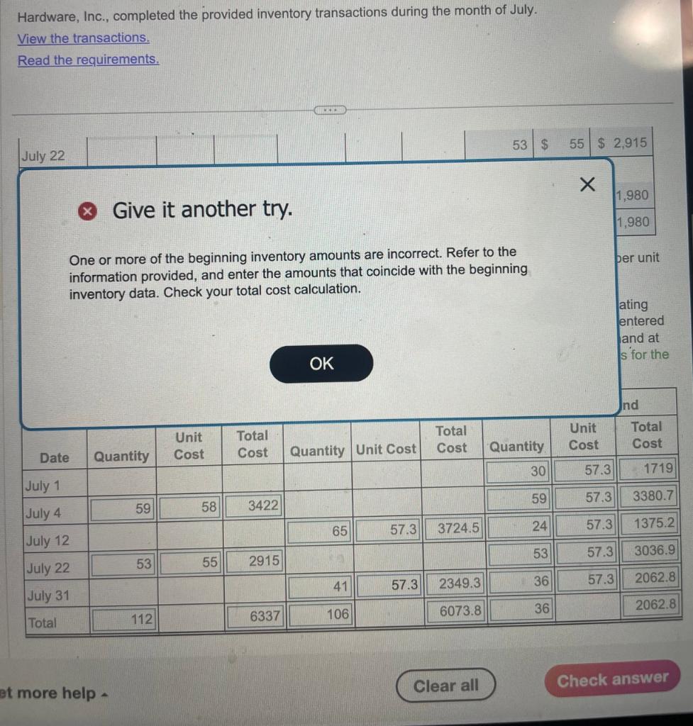 please correct the table for requirement 3 it seems to be