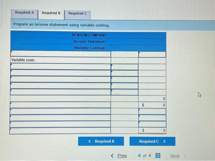 each approach. Which approach would you recommend for internal reporting? (Round your