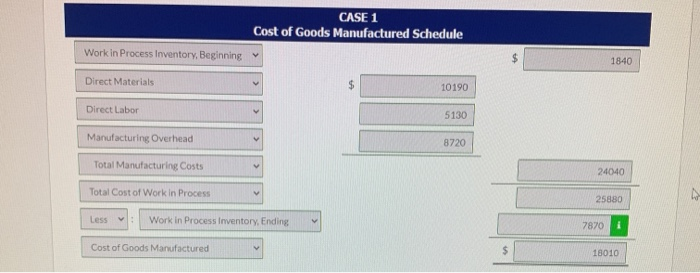 1 2 $10,190 3140 (g) 5,130 8,720 8,660 4,960 24040 (a) 16,760
