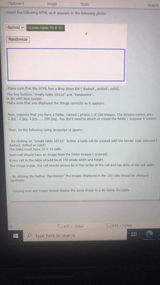 In Html javascript Make sure that the HTML. has a drop