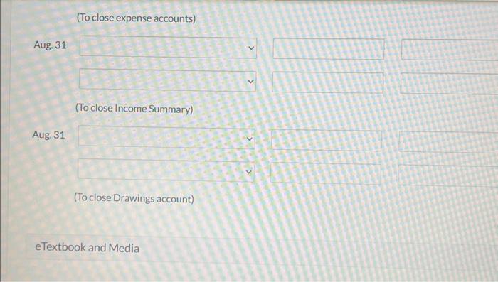 required, select "No Entry" for the account titles and enter Ofor the
