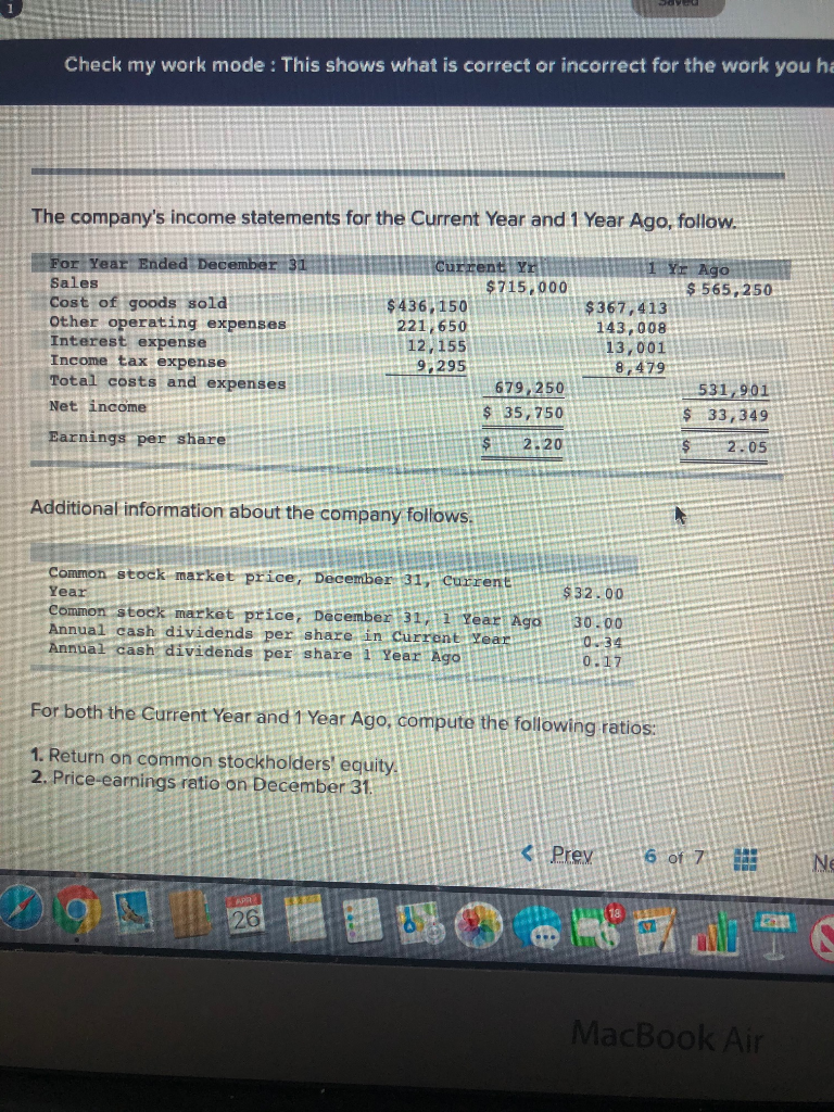 incorrect for the work you h Exercise 13-11 Analyzing profitability LO P3