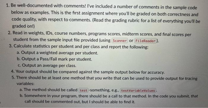 static void main(String [] args) \{ int courseNumber; / Number of the