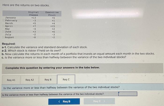 month of a portfolio that invests an equal amount each month in