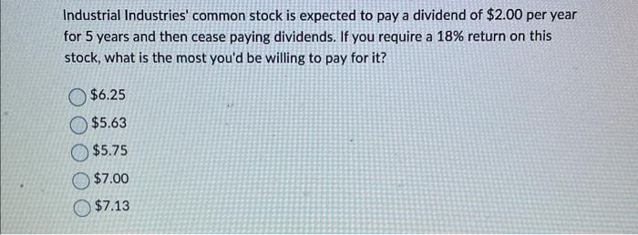 to grow at 4% per year forever. If investor's have a required