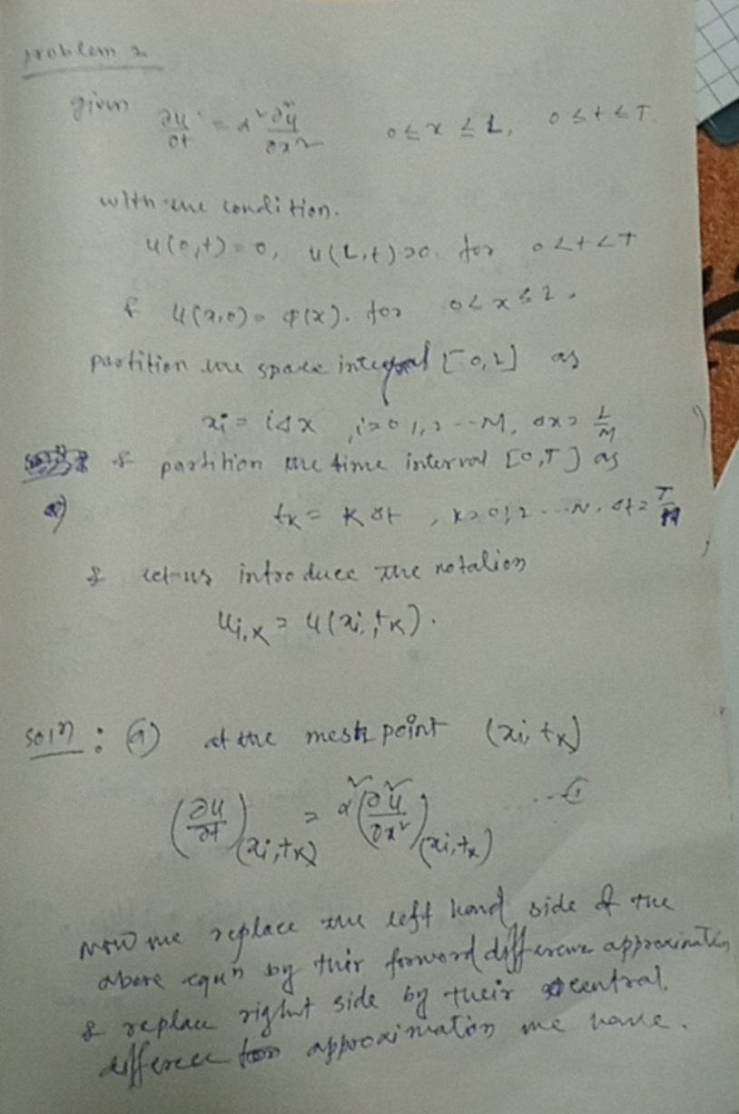 dimensional heat equation au au at = a 2 0