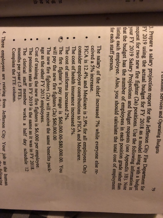  it has to be done in Excel summer Services and Operating