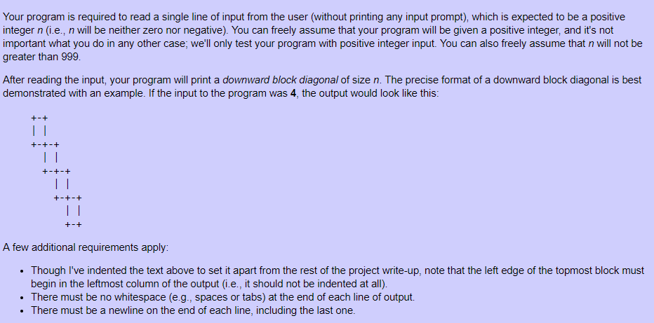 Using Python: Your program is required to read a single line of