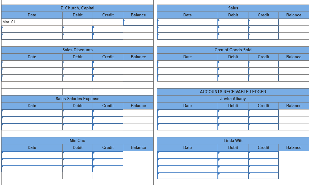 7-1A Special journals, subsidiary ledgers, trial balance-perpetual LO C3, P1, P2 [The