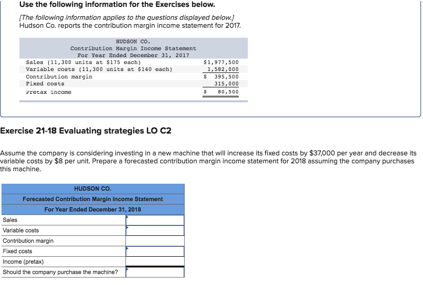 Variable costs (11,300 units at $140 each) Contribution margin Fixed costs Pretax