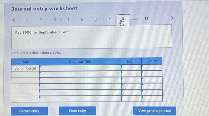 Balance \\ \hline & September 01 & & & 7,600 \\ \hline
