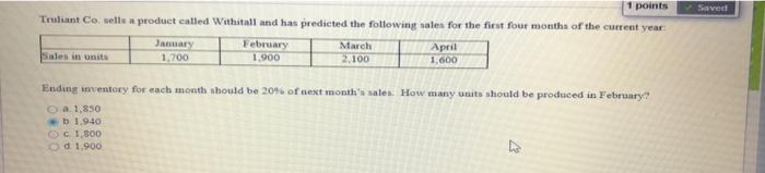 please answer fast i will give like Saved 1 points Truliant Co