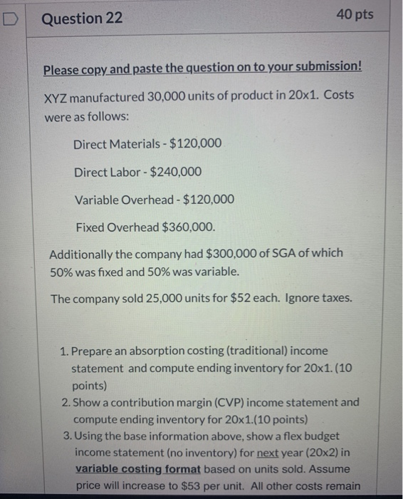  hey i need some excel help ! Question 22 40 pts