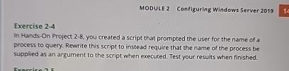  MODULE 2 Configuring Windows Server 2019 Exercise 2-4 In Hands-On Project
