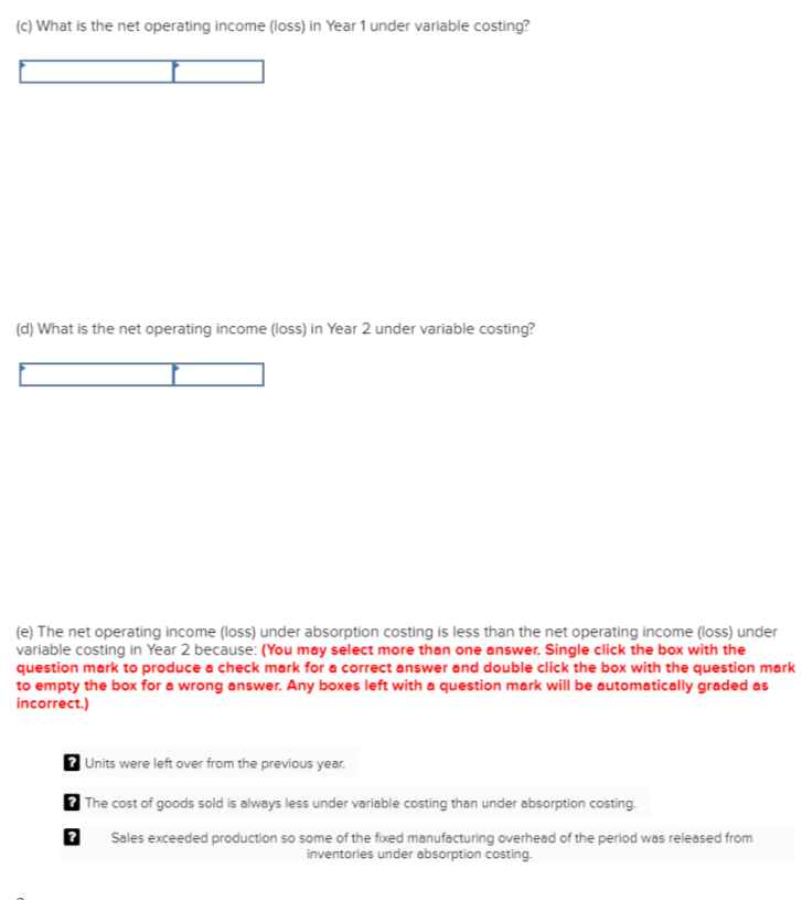 the year 8000 8000 Units in ending inventory 2000 0 ABSORPTION COSTING
