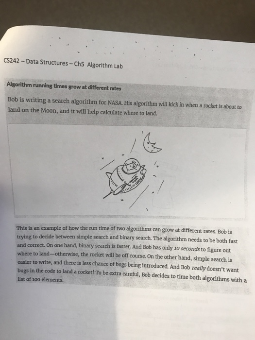  CS242-Data Structures-Ch5 Algorithm Lab Algorithm running times grow at different rates