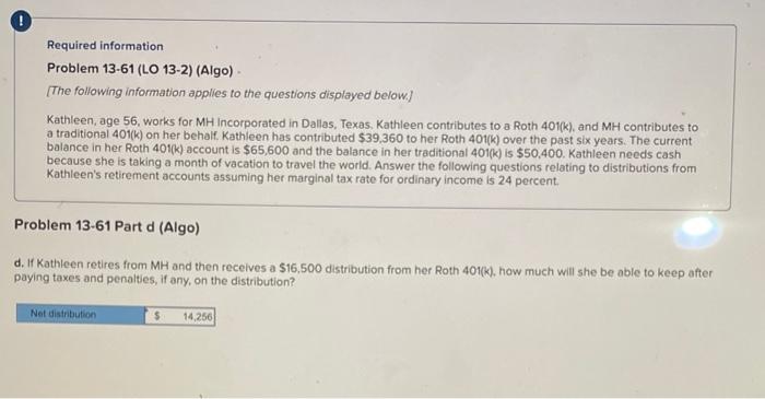 The answer I put is wrong. Any help is appreciated. Required information