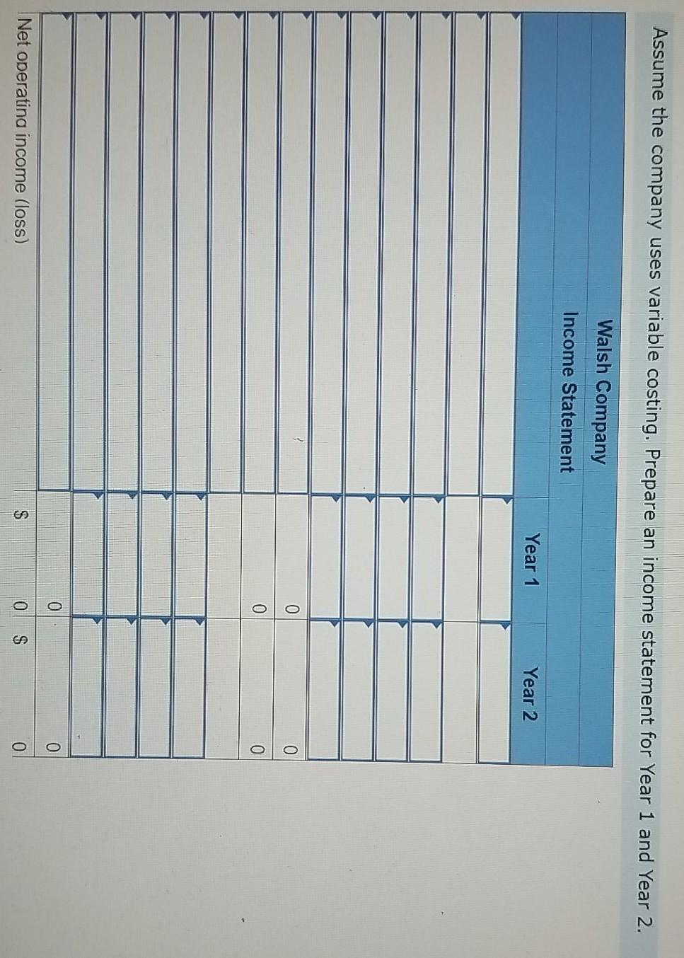 per unit: Manufacturing: Direct materials Direct labor Variable manufacturing overhead Variable selling