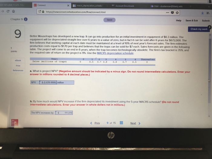  Connect Account Downloads Mal cbutterman@liberty.edu ? https:// tml in Chapter 9