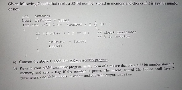  Given following C code that reads a 32-bit number stored in