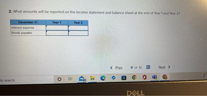 Bond Issued at a Discount and Determining Reported Amounts LO10-4 On January