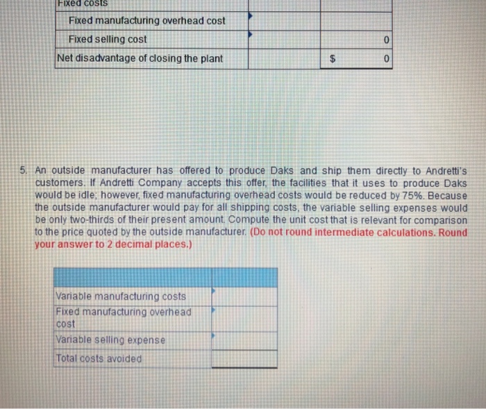 Daks each year at a selling price of $48 per unit The