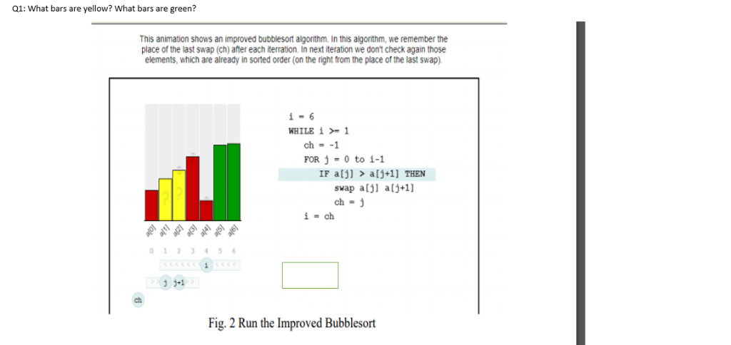  Q5: What time are needed for bubble sort, selection sort, and