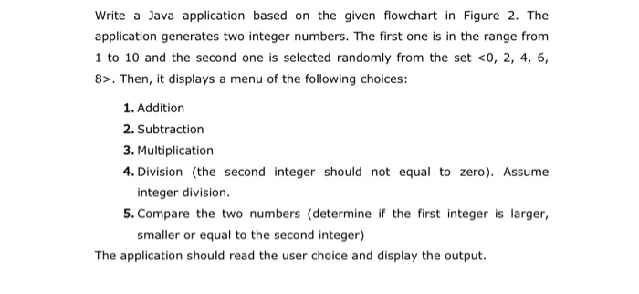  Write a Java application based on the given flowchart in Figure