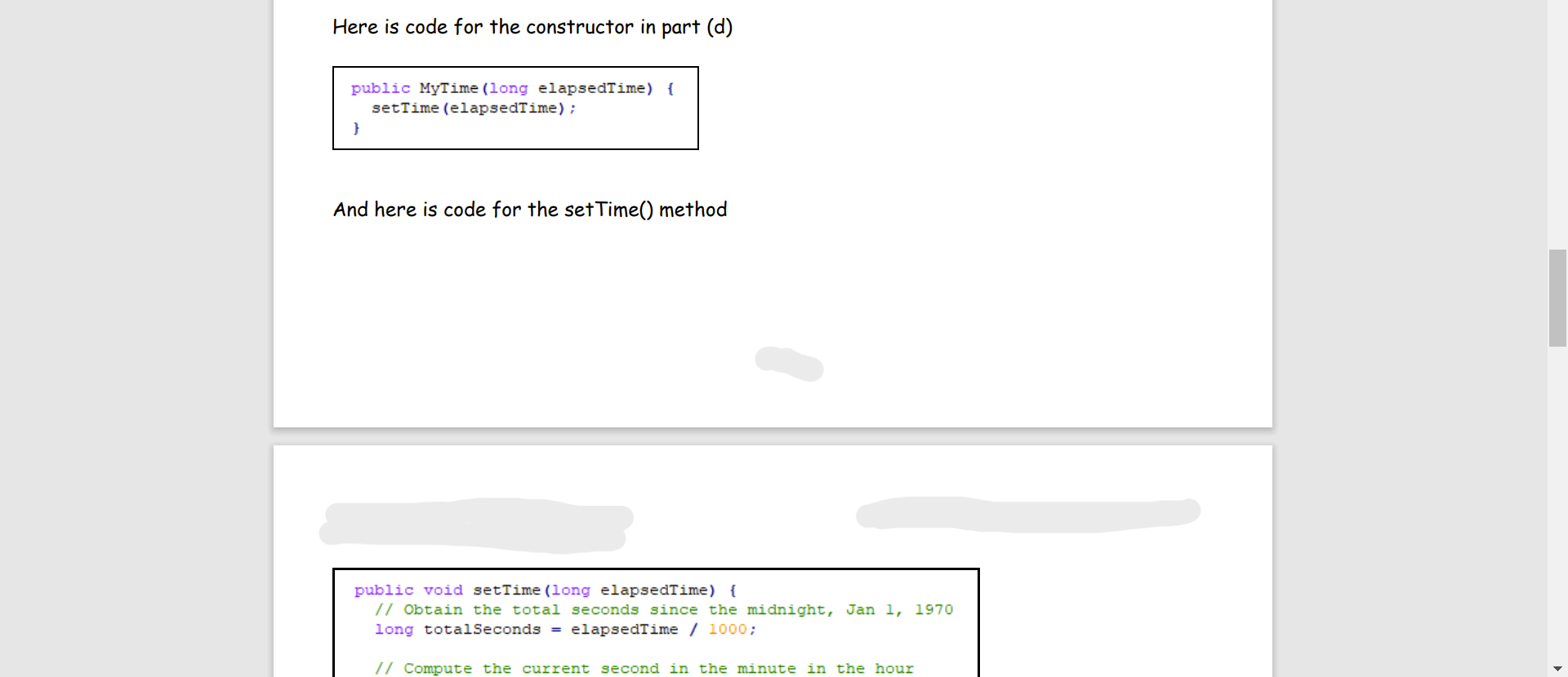 in Microsoft Word to represent an instance of time. The class contains: