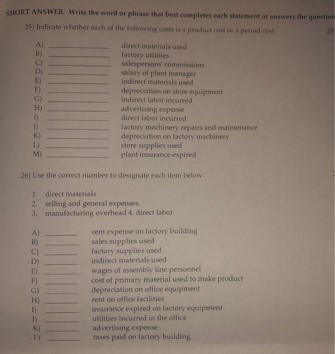 cash on hand at a given time 34) The current ratio is