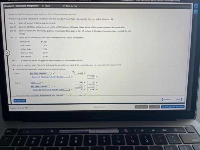 CH. 8 HW- Q #2 Chapter 8 - Homework Assignment Book Show