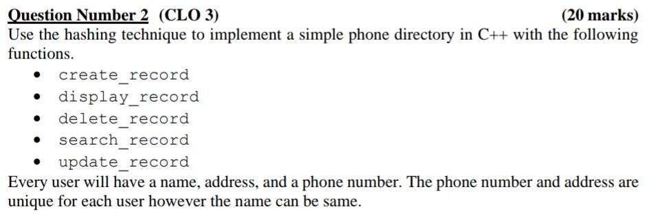  Please write the Code to implement Hash Table in C++ Language