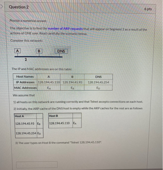 find the number of ARP requests that will appear on Segment 2