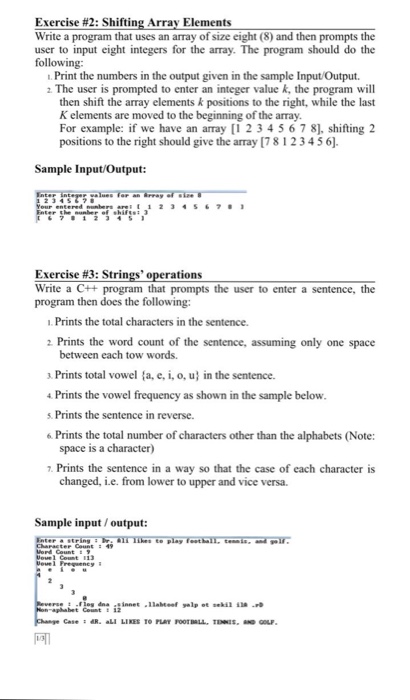  Can You Please solve that in C++ Please ?? Exercise #2:
