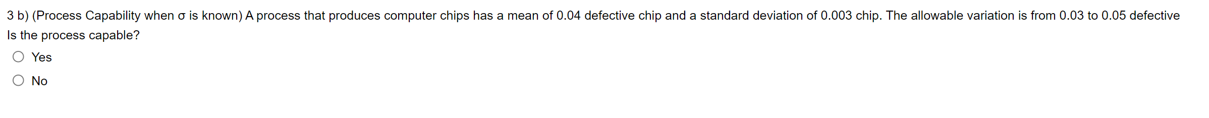 has a mean of 0.04 defective chip and a standard deviation of