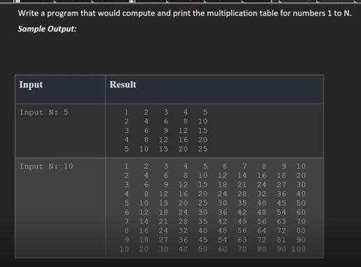 Please use python Write a program that would compute and print the