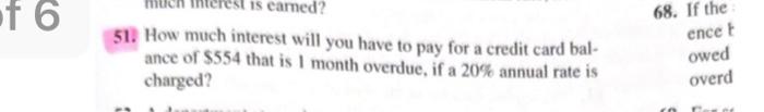 please answer the questions 51. How much interest will you have to
